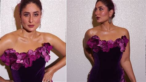 Kareena Kapoor Khan Looks Glamourous In A Purple Dress In